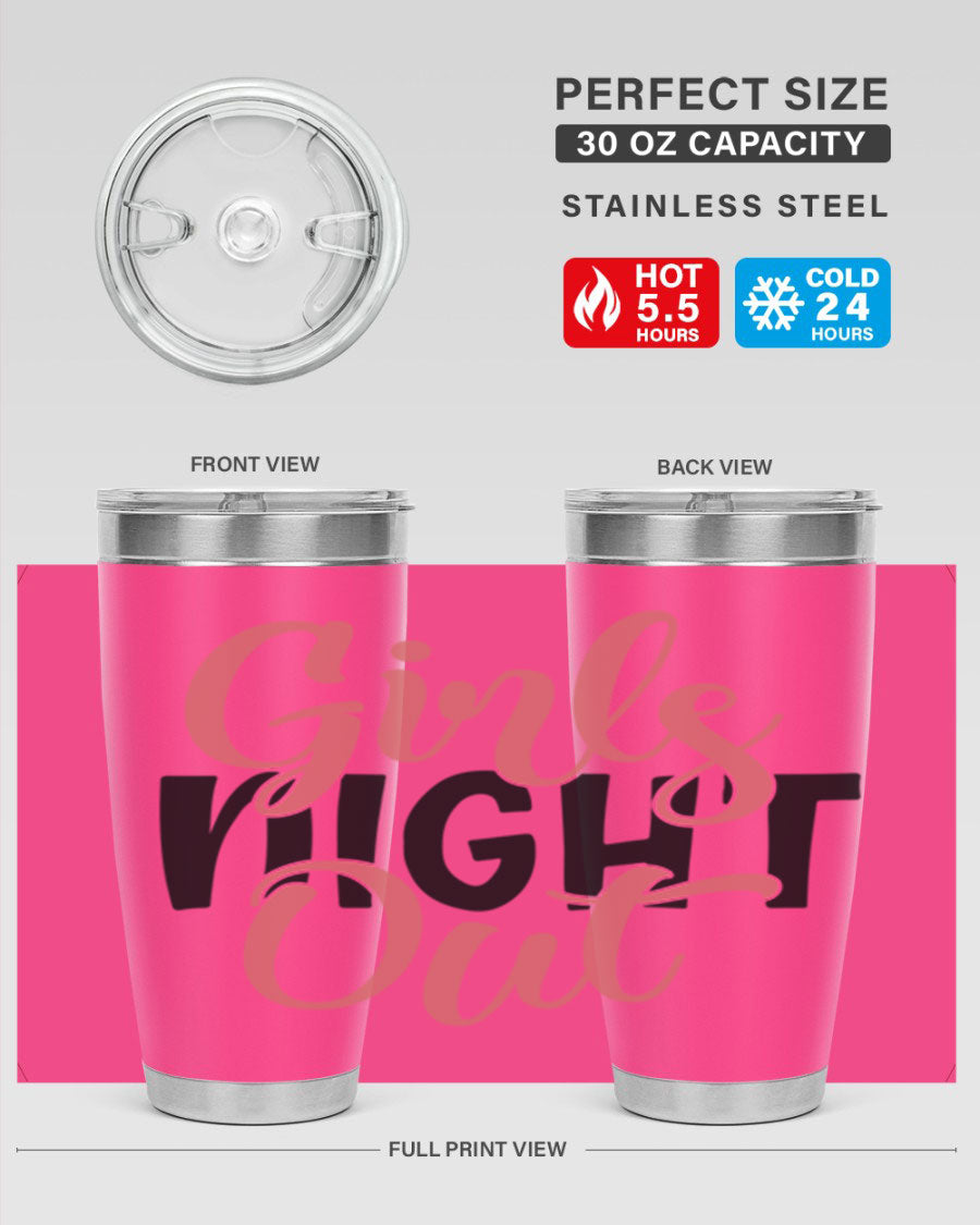 Girls Night Out Style 54# Tumbler in stainless steel with a stylish design, perfect for keeping drinks hot or cold.