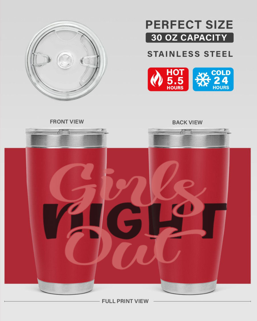 Girls Night Out Style 54# Tumbler in stainless steel with a stylish design, perfect for keeping drinks hot or cold.