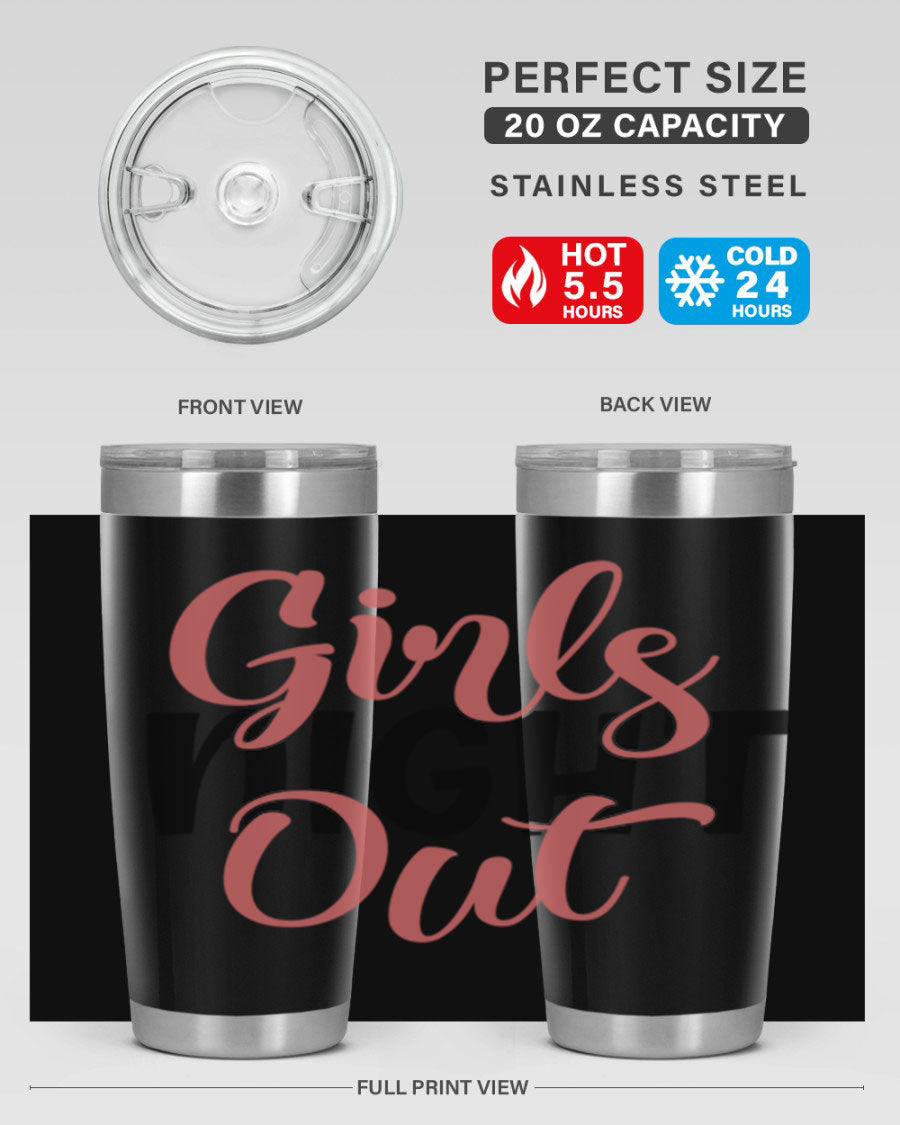 Girls Night Out Style 54# Tumbler in stainless steel with a stylish design, perfect for keeping drinks hot or cold.