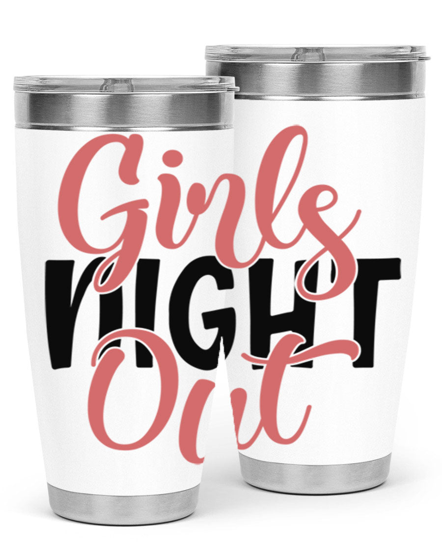 Girls Night Out Style 54# Tumbler in stainless steel with a stylish design, perfect for keeping drinks hot or cold.