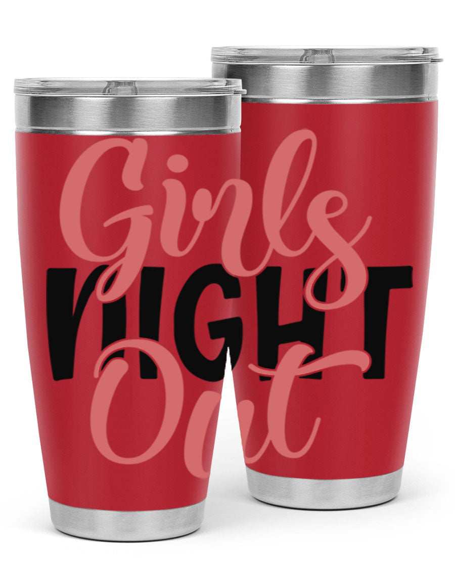 Girls Night Out Style 54# Tumbler in stainless steel with a stylish design, perfect for keeping drinks hot or cold.