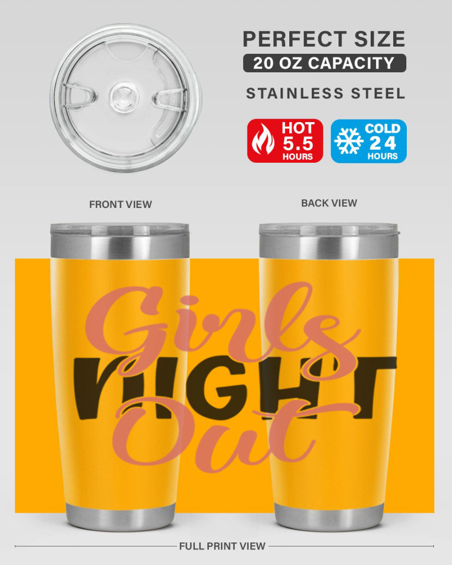 Girls Night Out Style 54# Tumbler in stainless steel with a stylish design, perfect for keeping drinks hot or cold.