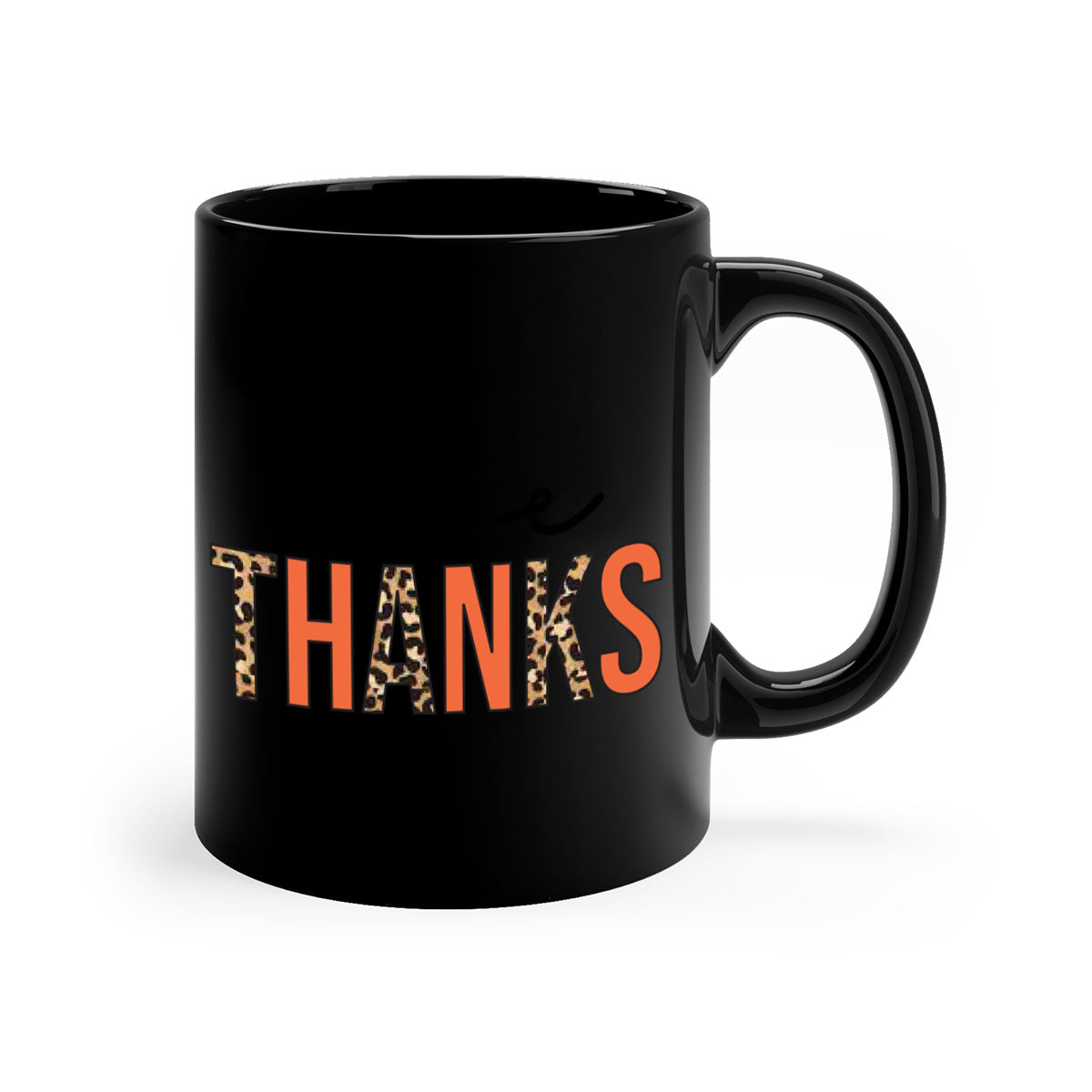 Give Thanks 194# Mug featuring a glossy finish, colored handle, and interior, available in multiple colors and sizes.
