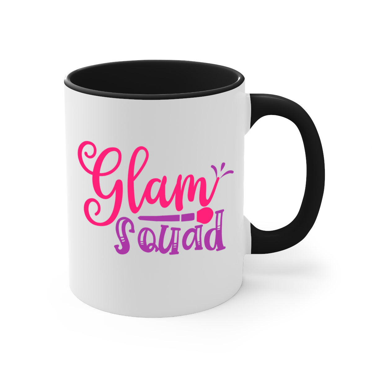 Glam Squad Style 237# two-tone ceramic coffee mug with colored handle and glossy finish, available in multiple colors.