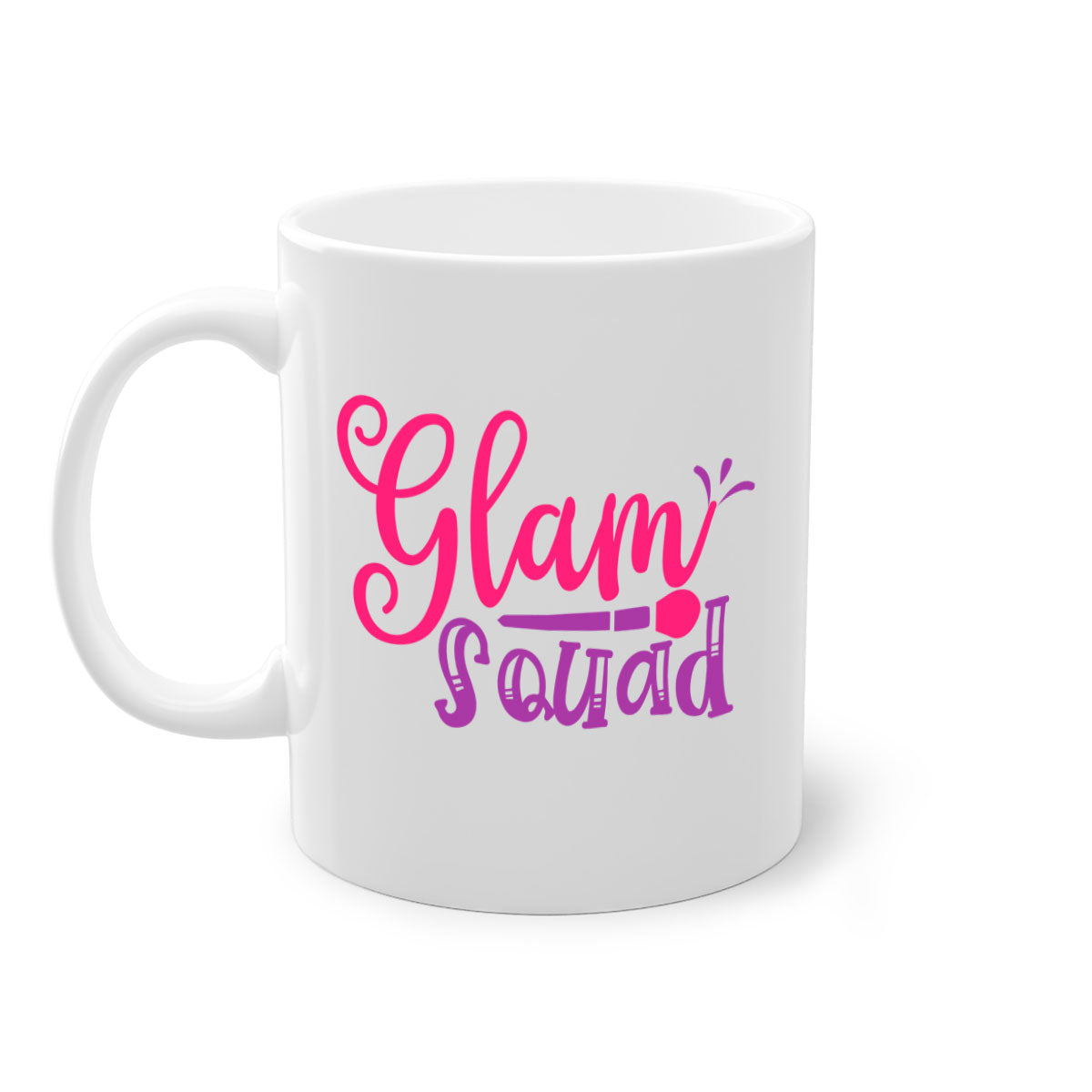 Glam Squad Style 237# two-tone ceramic coffee mug with colored handle and glossy finish, available in multiple colors.