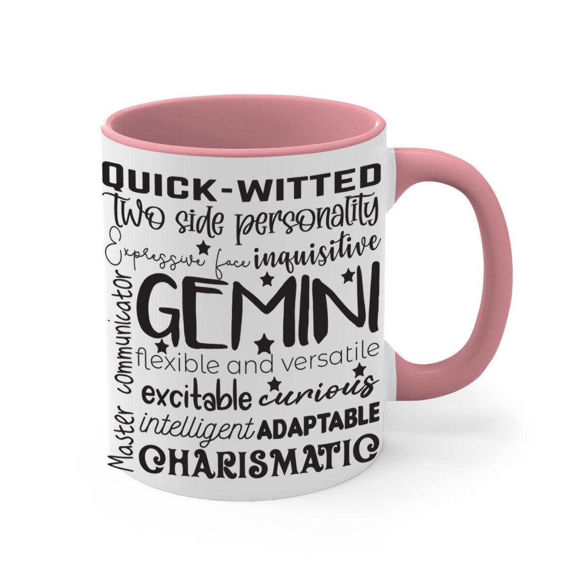 Gmini 567# Zodiac Mug featuring a glossy finish, colored handle, and interior in five vibrant color options.