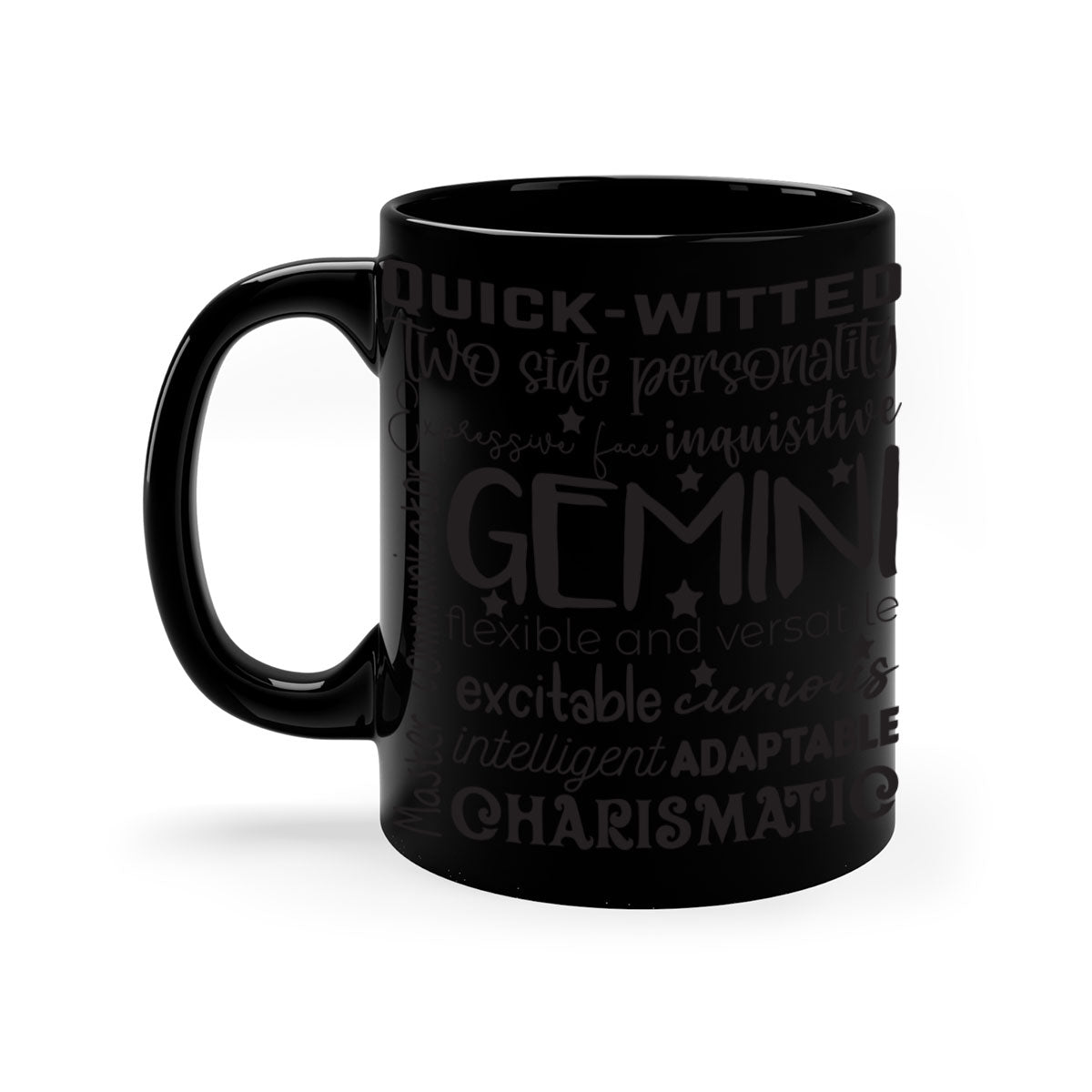 Gmini 567# Zodiac Mug featuring a glossy finish, colored handle, and interior in five vibrant color options.