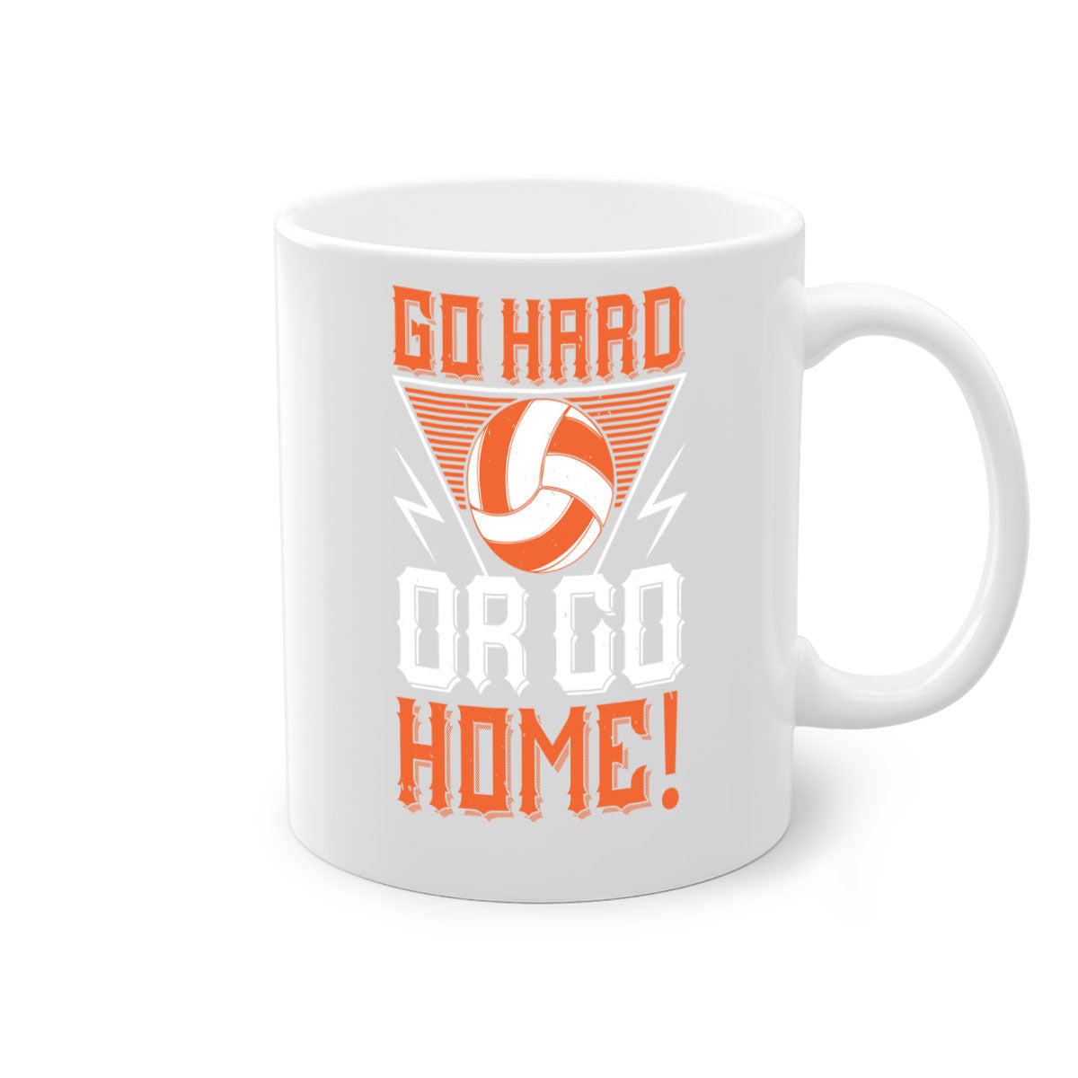 Go Hard or Go Home Style 1215# Mug with colorful handle and glossy finish, available in multiple colors.