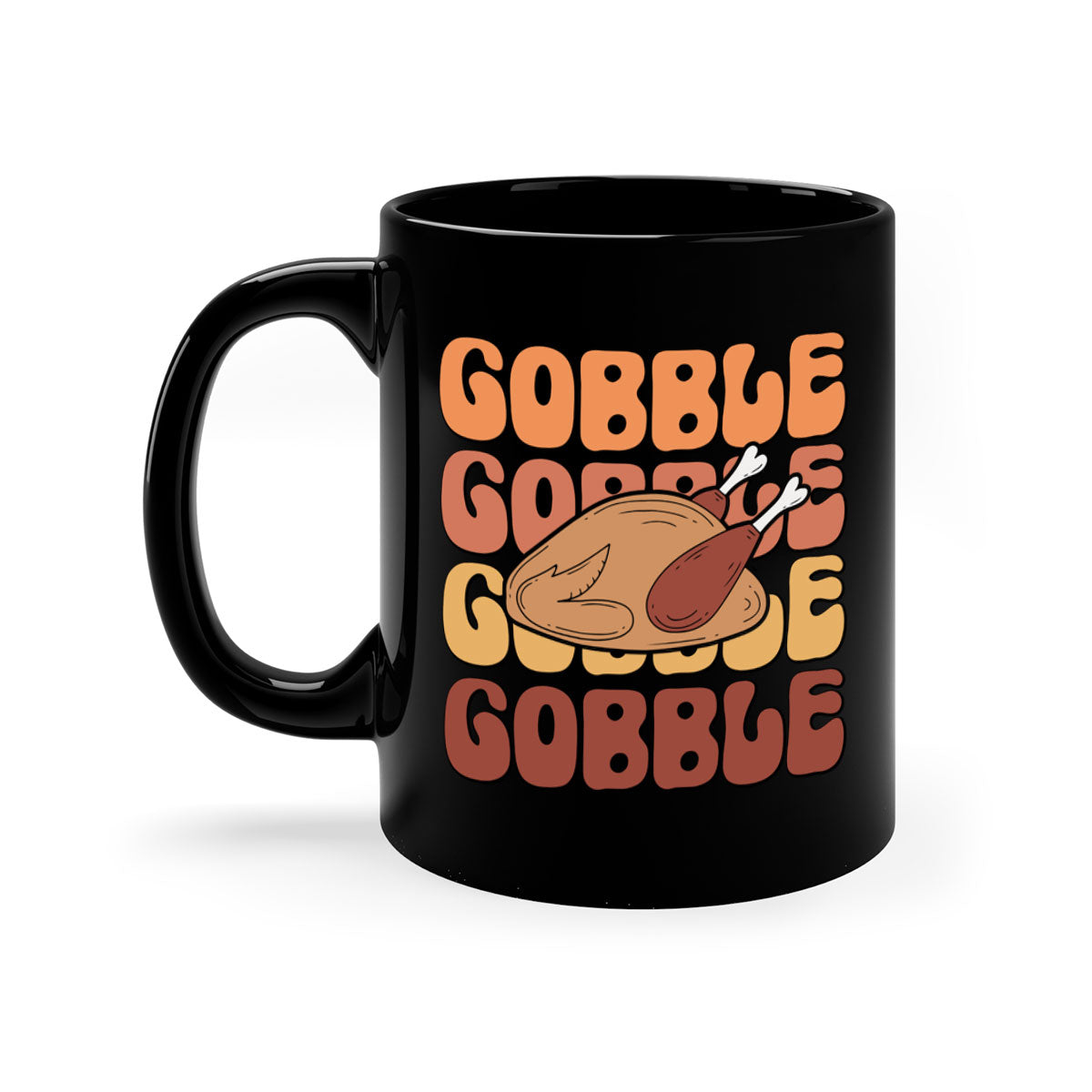 Gobble 198# Mug featuring a glossy finish with a colored handle and interior, available in multiple colors and sizes.
