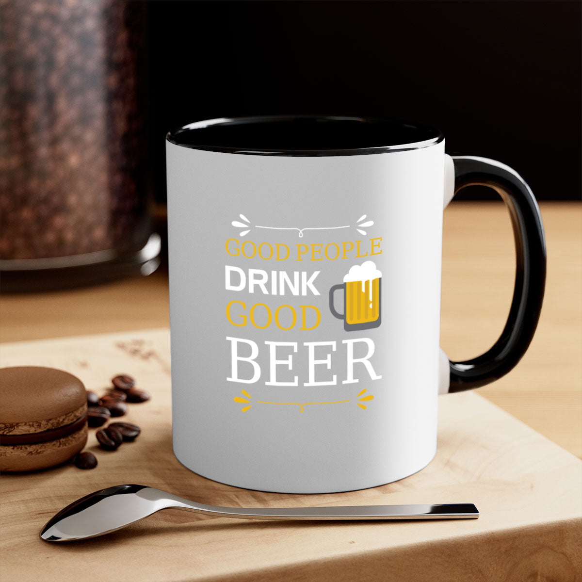Good People Drink 87# Mug in five vibrant colors with a glossy finish and easy-grip handle, perfect for coffee and tea.