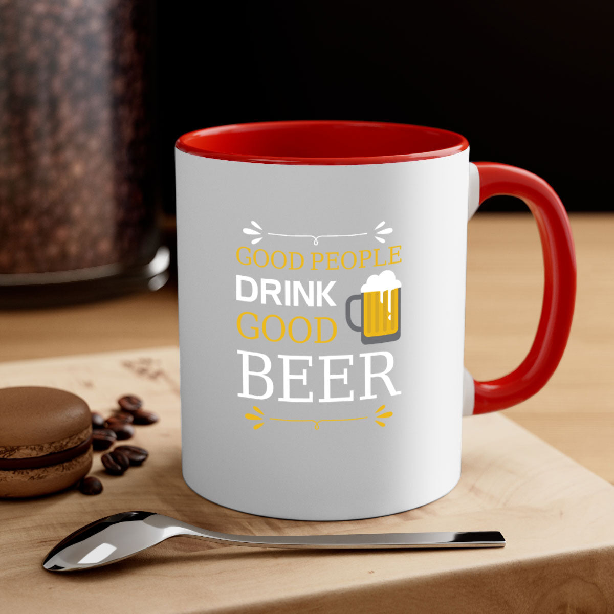 Good People Drink 87# Mug in five vibrant colors with a glossy finish and easy-grip handle, perfect for coffee and tea.