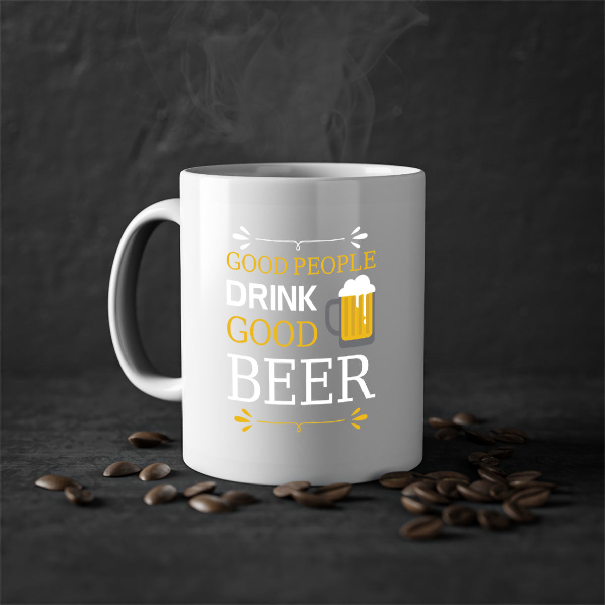 Good People Drink 87# Mug in five vibrant colors with a glossy finish and easy-grip handle, perfect for coffee and tea.