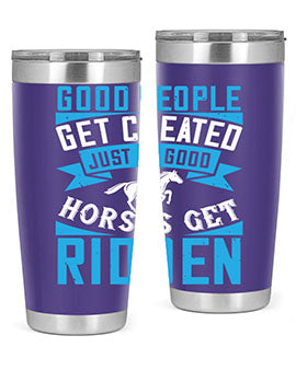 Good People Get Cheated tumbler in stainless steel with a stylish design, perfect for hot and cold beverages.
