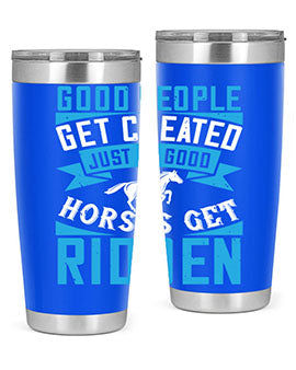 Good People Get Cheated tumbler in stainless steel with a stylish design, perfect for hot and cold beverages.