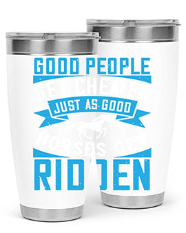 Good People Get Cheated tumbler in stainless steel with a stylish design, perfect for hot and cold beverages.