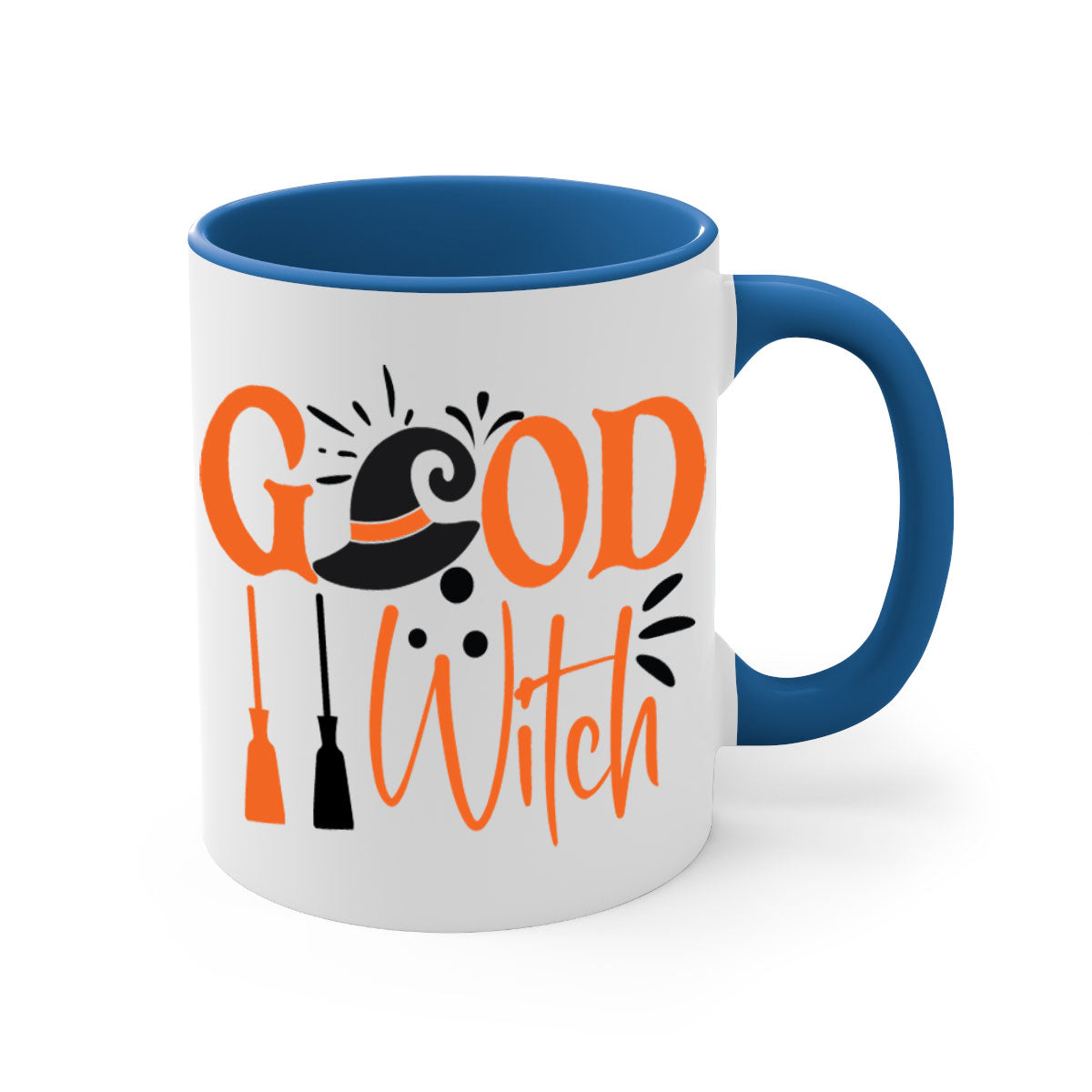 Good Witch 112# Halloween Mug with colorful handle and interior, showcasing a glossy finish and ergonomic C-shaped handle.