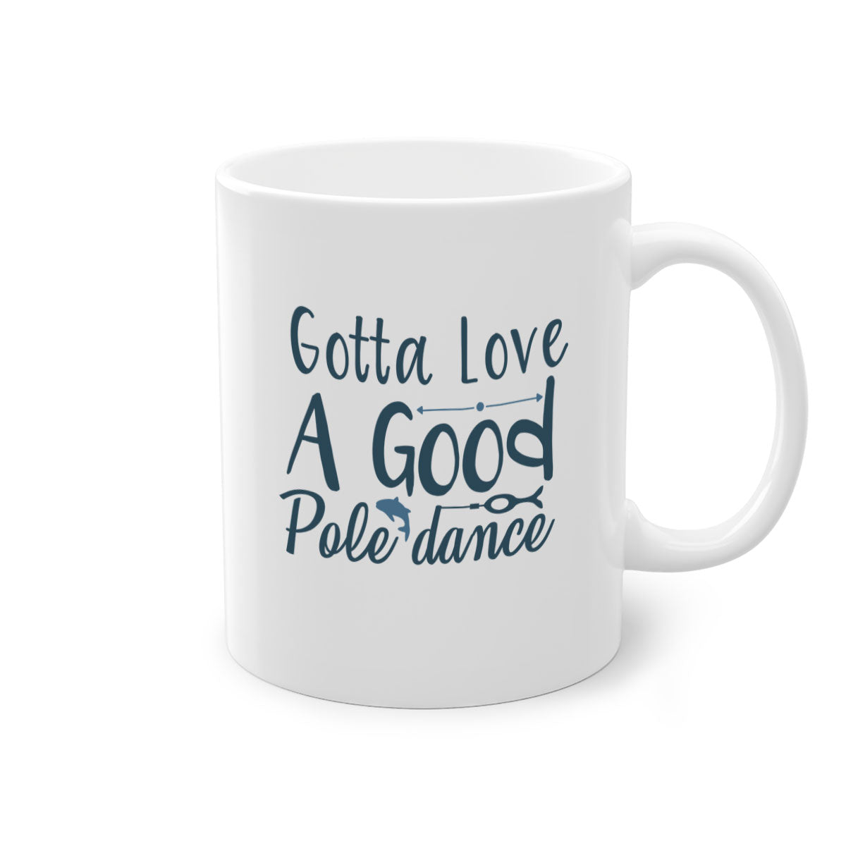 Gotta Love a Good 125# Fishing Mug with a glossy finish and colored handle, available in multiple colors.