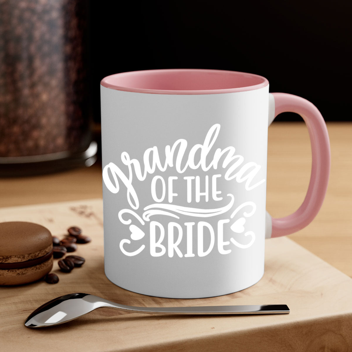 Grandma 31# Mug featuring a glossy finish, colored handle, and interior, available in multiple colors and sizes.