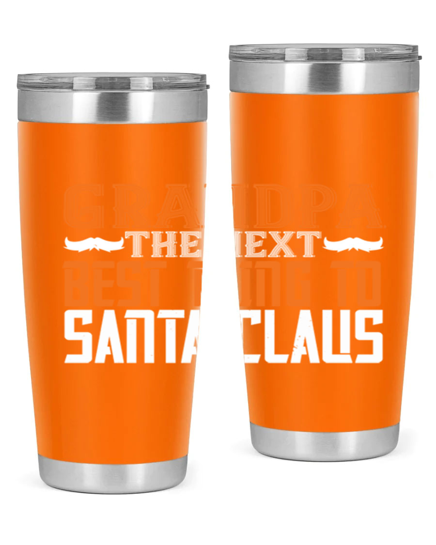 Grandpa the next 103# Tumbler in stainless steel with a drink-thru lid, showcasing its sleek design and double wall insulation.