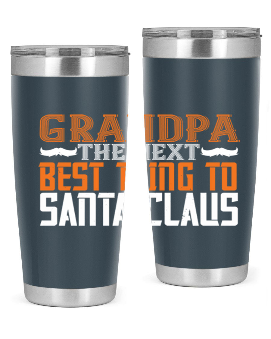 Grandpa the next 103# Tumbler in stainless steel with a drink-thru lid, showcasing its sleek design and double wall insulation.