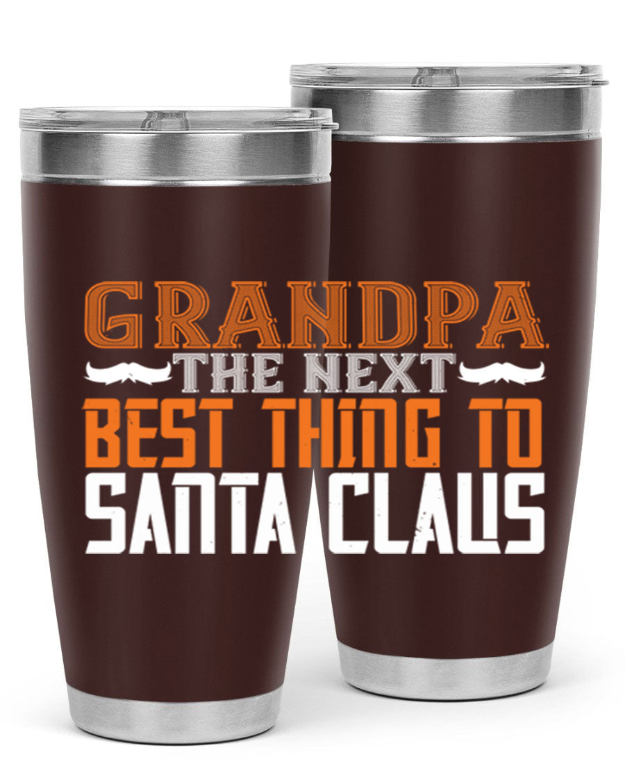 Grandpa the next 103# Tumbler in stainless steel with a drink-thru lid, showcasing its sleek design and double wall insulation.