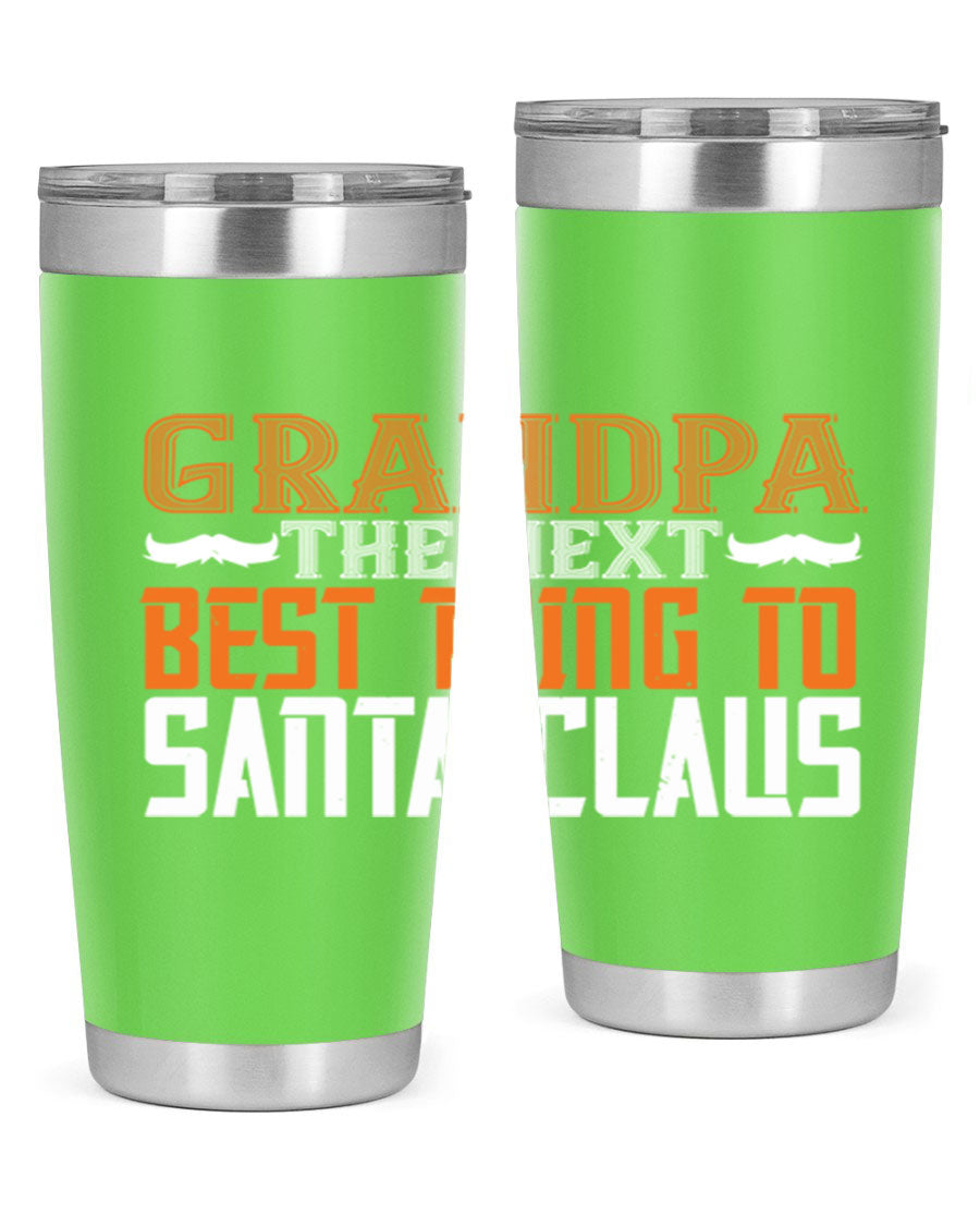 Grandpa the next 103# Tumbler in stainless steel with a drink-thru lid, showcasing its sleek design and double wall insulation.