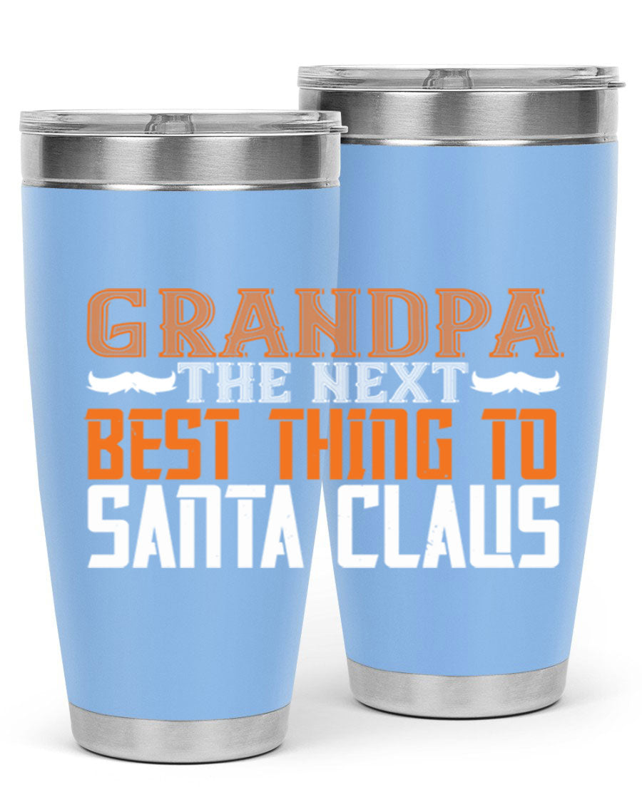 Grandpa the next 103# Tumbler in stainless steel with a drink-thru lid, showcasing its sleek design and double wall insulation.