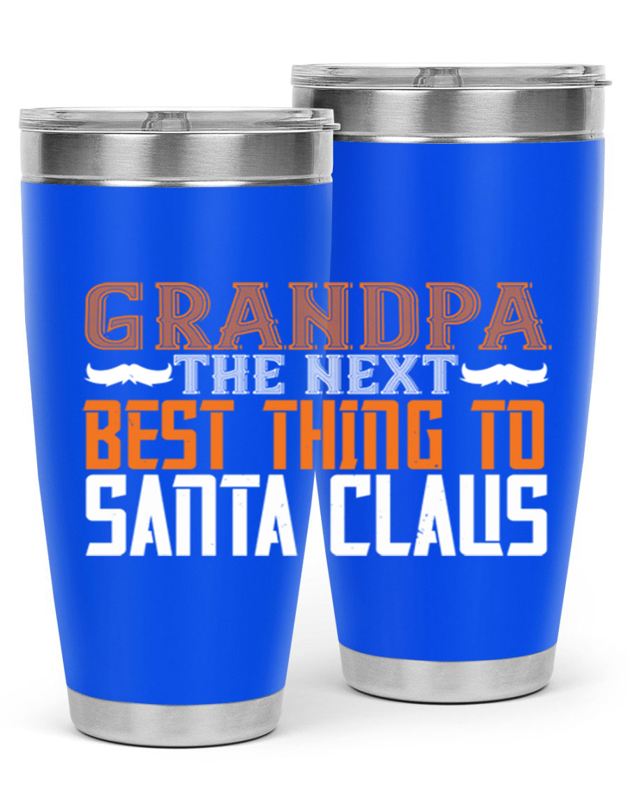 Grandpa the next 103# Tumbler in stainless steel with a drink-thru lid, showcasing its sleek design and double wall insulation.