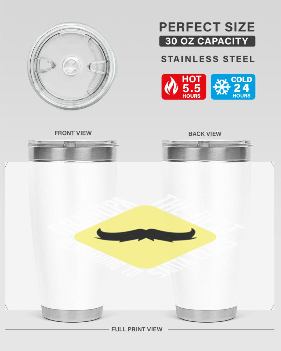 Grandpa Tumbler featuring a double wall vacuum design, perfect for hot and cold beverages, with a stylish print saying 'The next best thing to Santa Claus'.