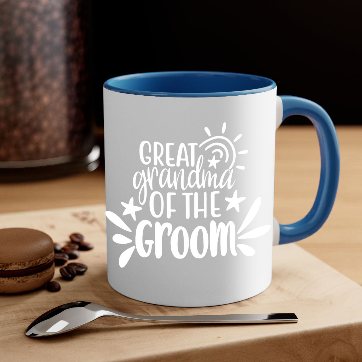 Great Grandma 21# Mug featuring a two-tone design with a colored handle and glossy finish, available in multiple colors.