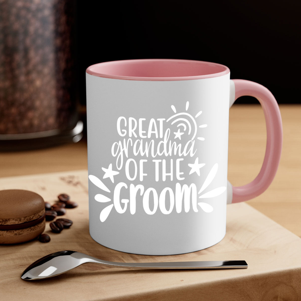 Great Grandma 21# Mug featuring a two-tone design with a colored handle and glossy finish, available in multiple colors.