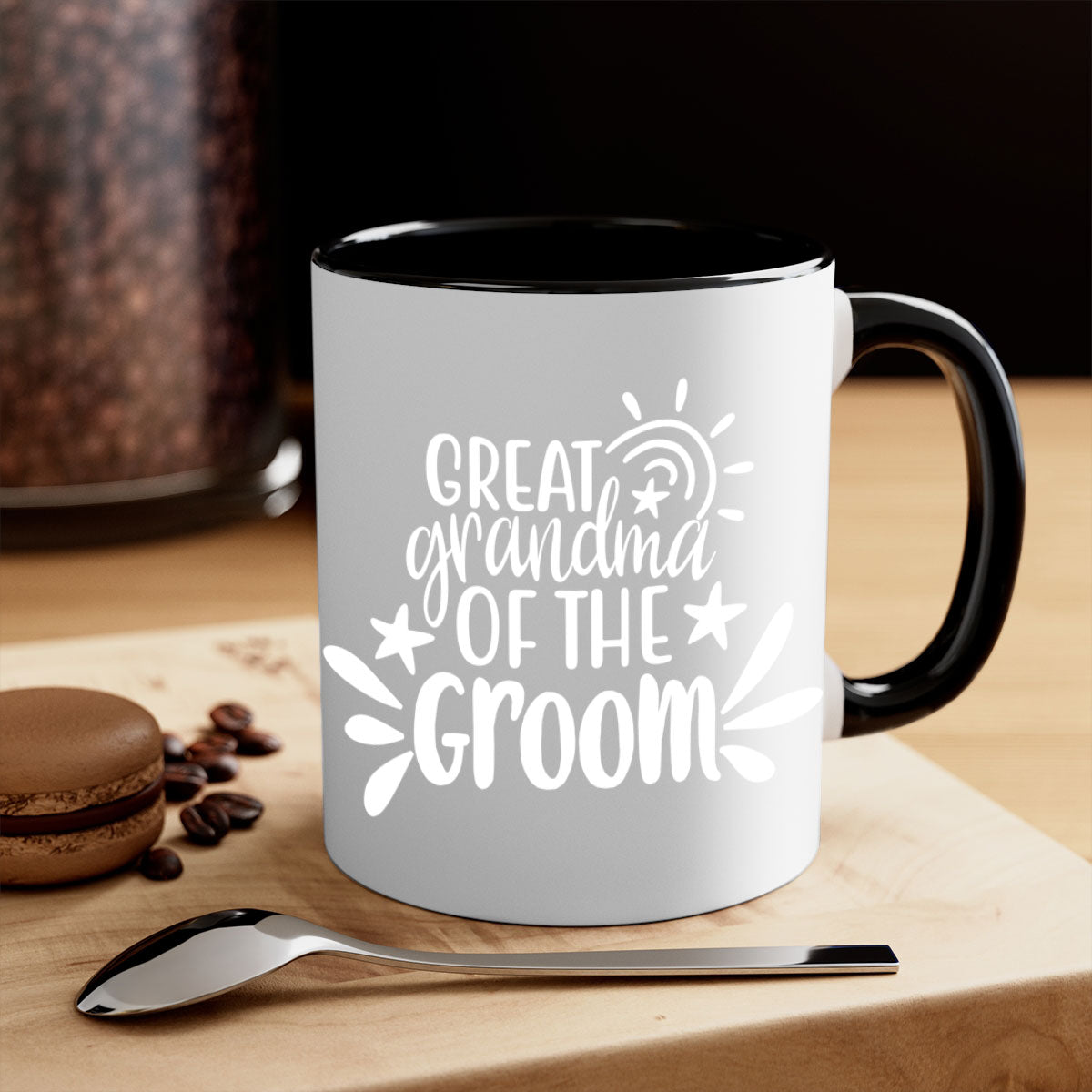 Great Grandma 21# Mug featuring a two-tone design with a colored handle and glossy finish, available in multiple colors.
