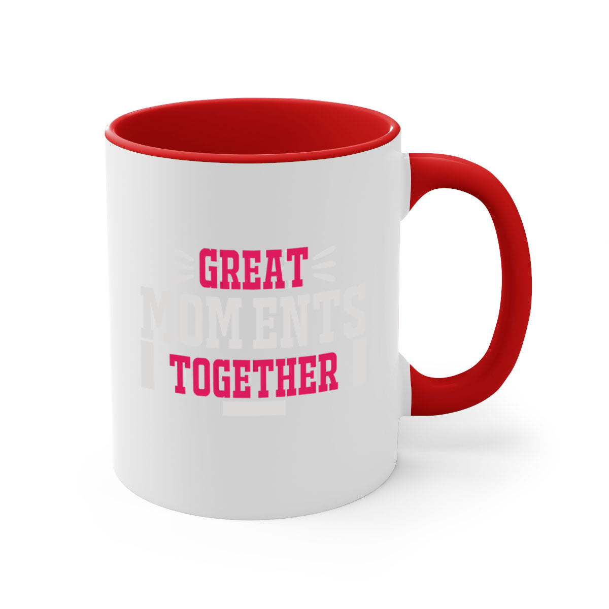Great Mom Ents Together 172# Mug featuring a glossy finish, colored handle, and interior in five vibrant colors.