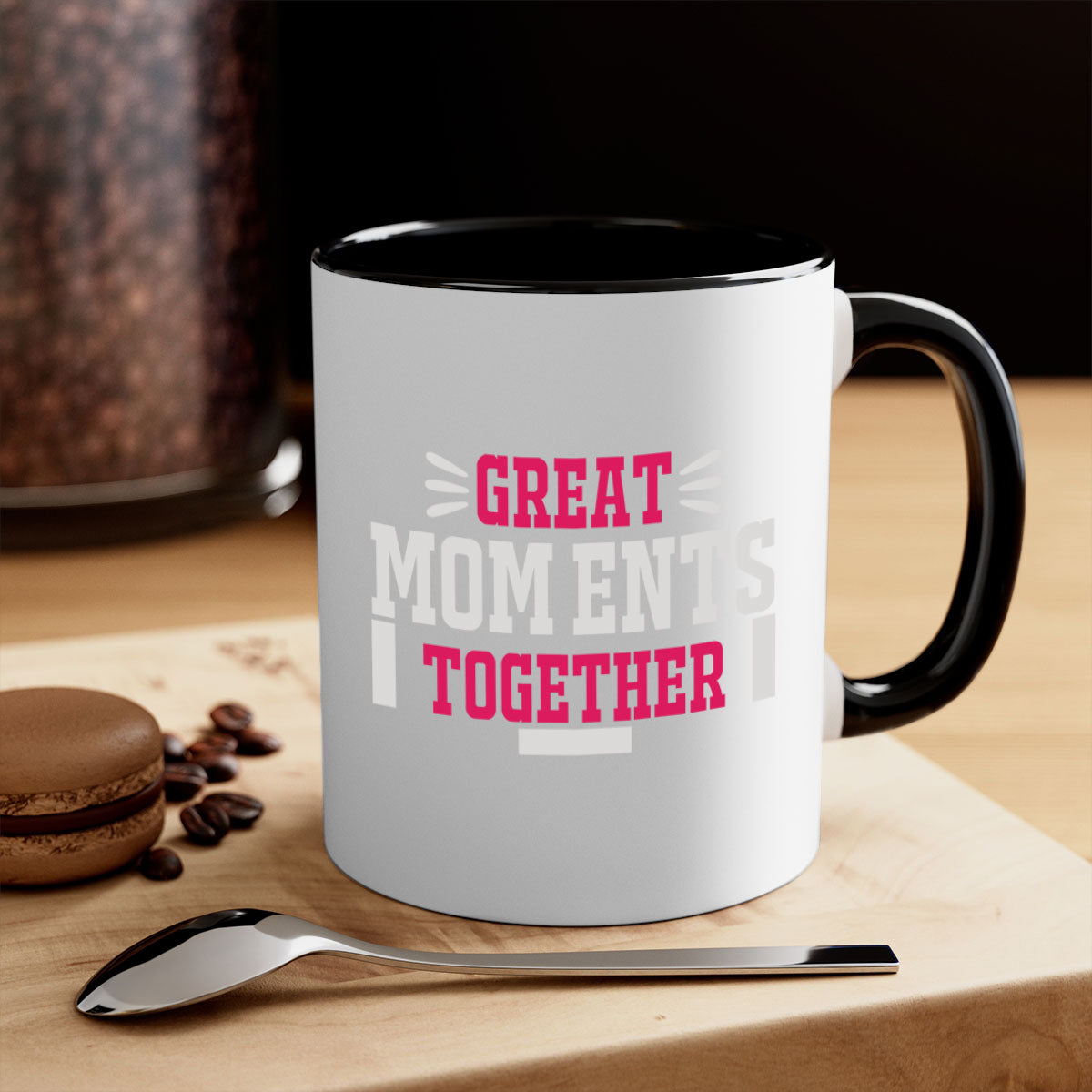 Great Mom Ents Together 172# Mug featuring a glossy finish, colored handle, and interior in five vibrant colors.