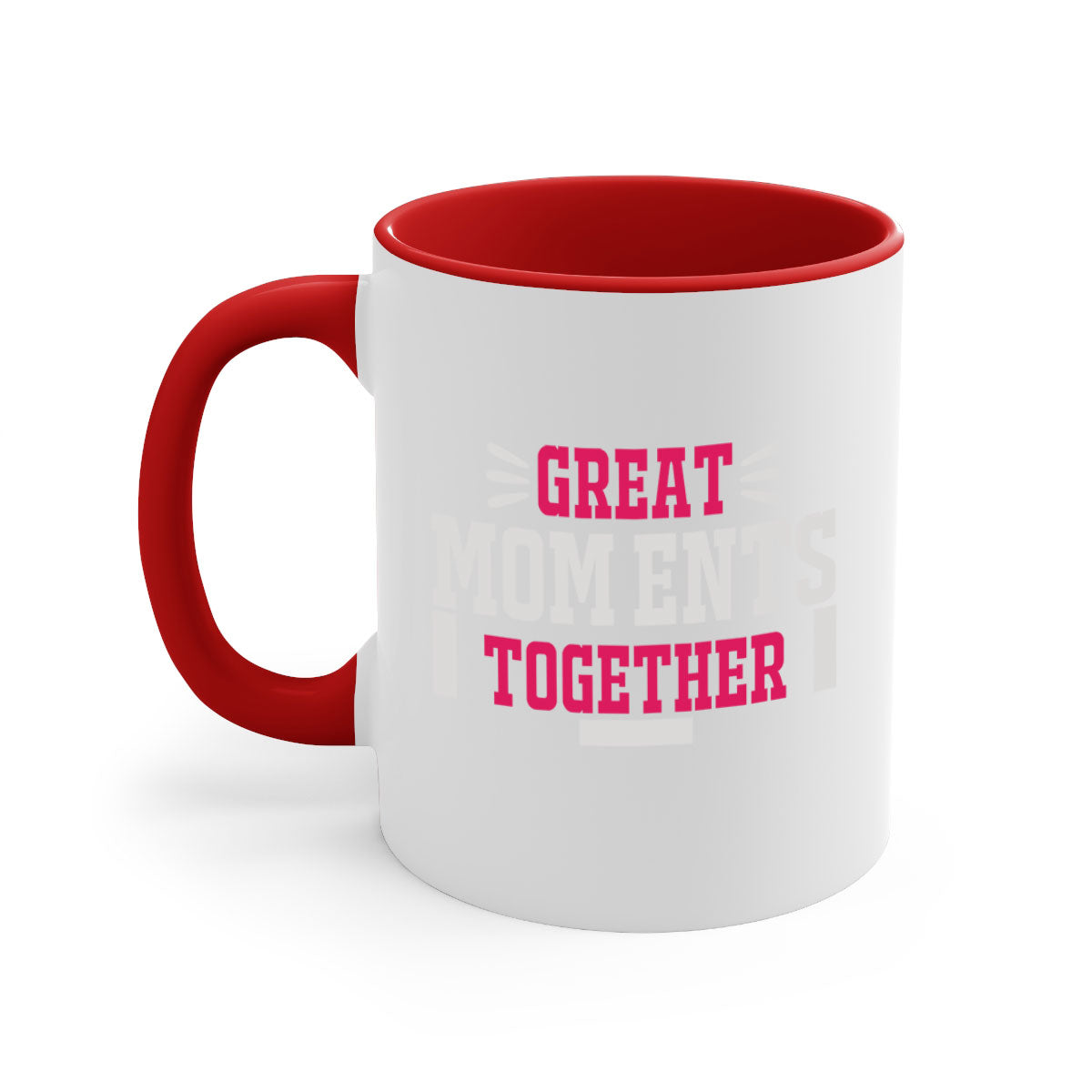 Great Mom Ents Together 172# Mug featuring a glossy finish, colored handle, and interior in five vibrant colors.