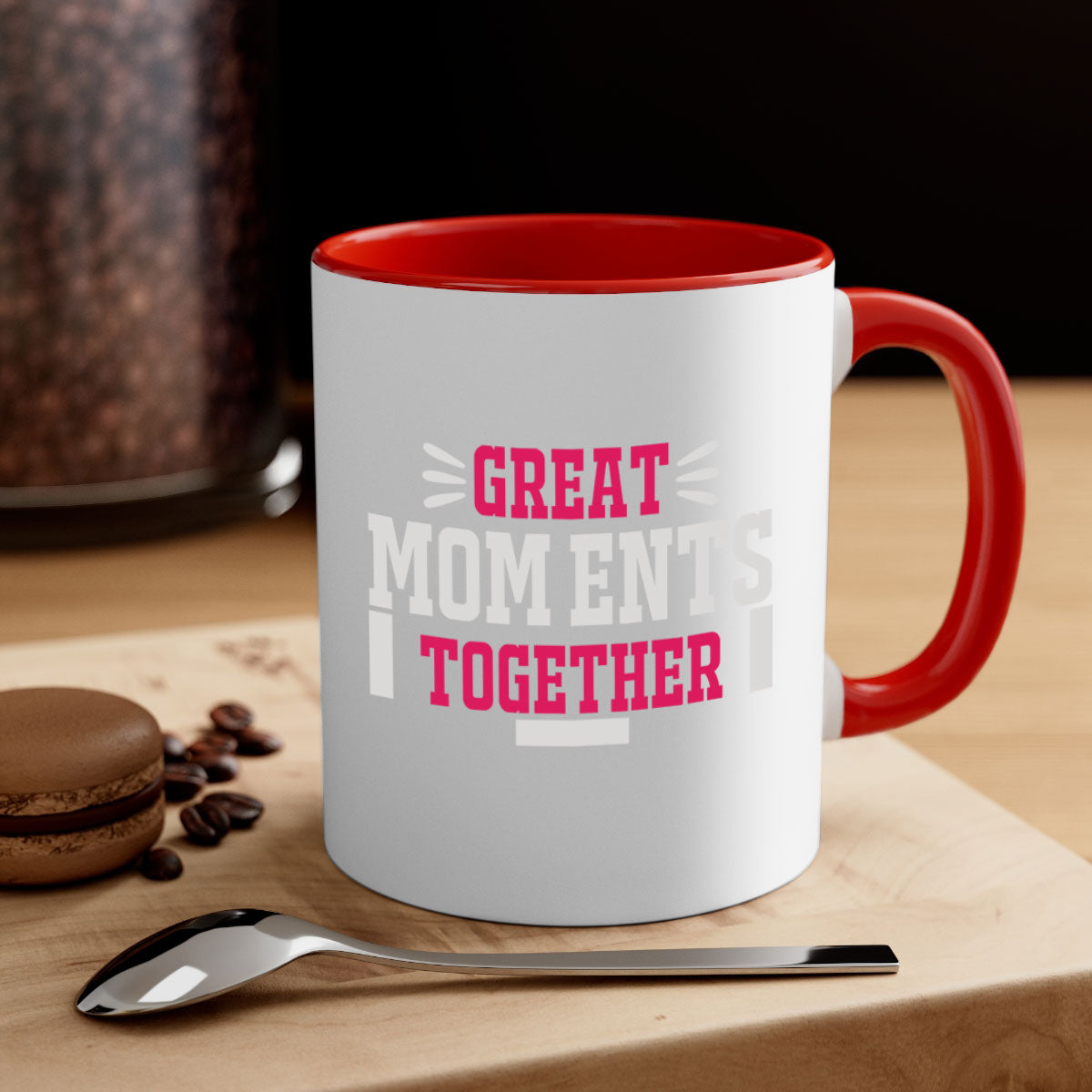 Great Mom Ents Together 172# Mug featuring a glossy finish, colored handle, and interior in five vibrant colors.