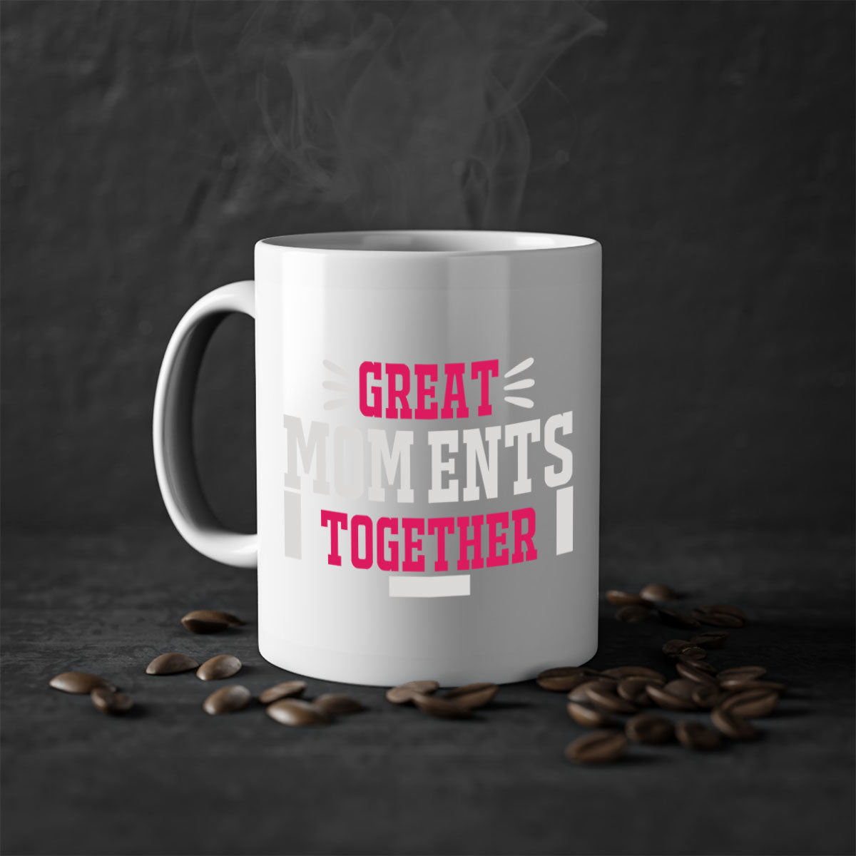 Great Mom Ents Together 172# Mug featuring a glossy finish, colored handle, and interior in five vibrant colors.