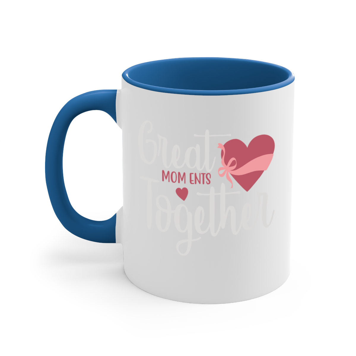 Great Mom Ents Together Mug in five vibrant colors with a glossy finish and C-shaped handle.