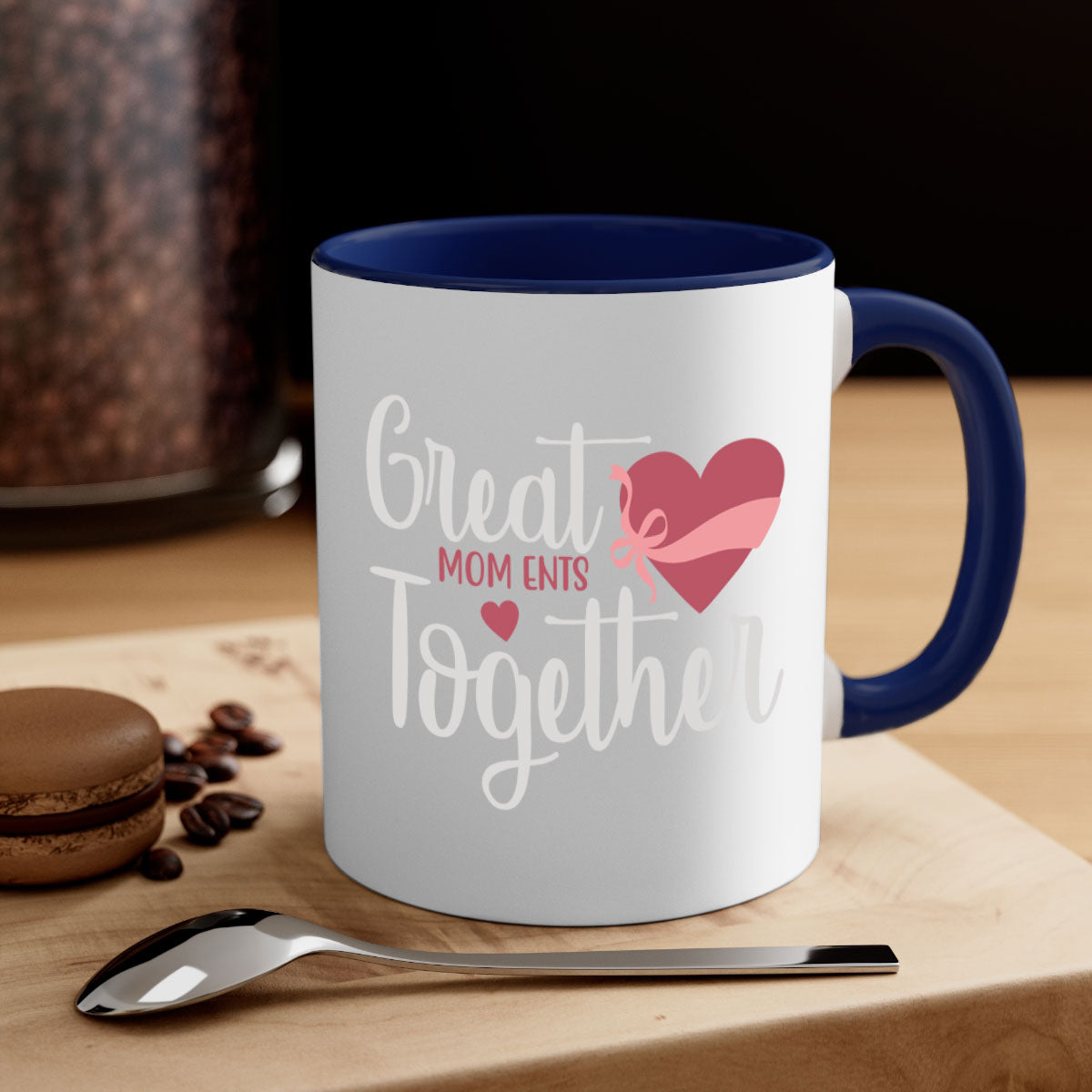 Great Mom Ents Together Mug in five vibrant colors with a glossy finish and C-shaped handle.