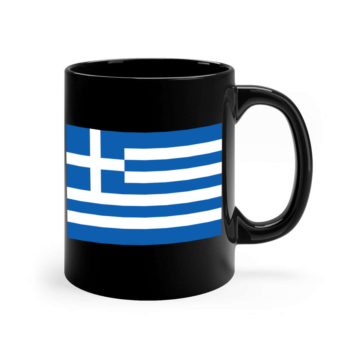 Greece 131# Mug featuring a glossy finish with a colored handle and interior, available in multiple colors and sizes.