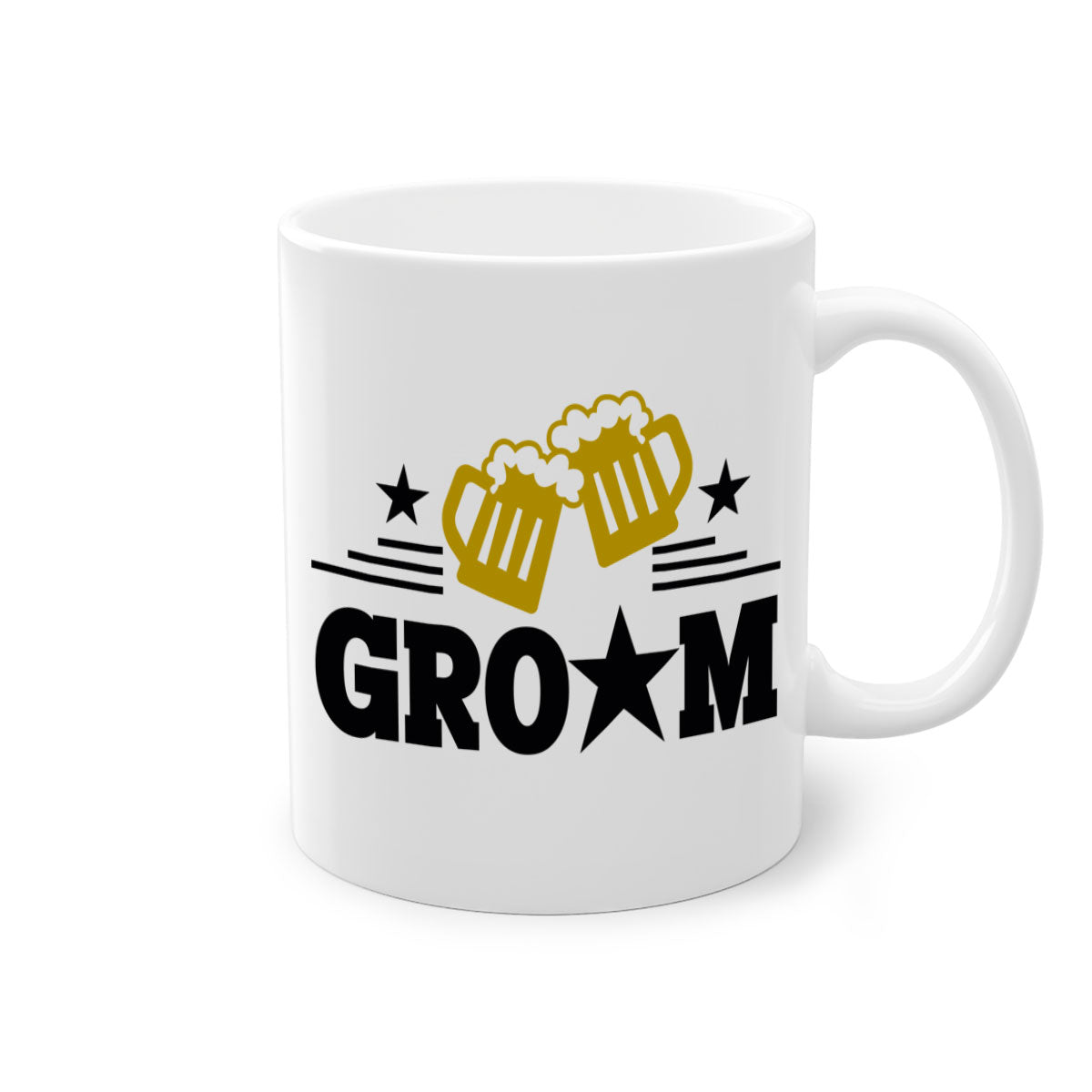 Groom 13# Mug featuring a glossy finish with a colored handle and interior, available in five vibrant colors.