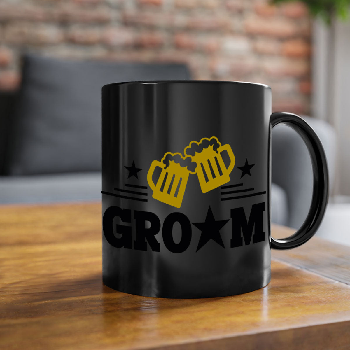 Groom 13# Mug featuring a glossy finish with a colored handle and interior, available in five vibrant colors.