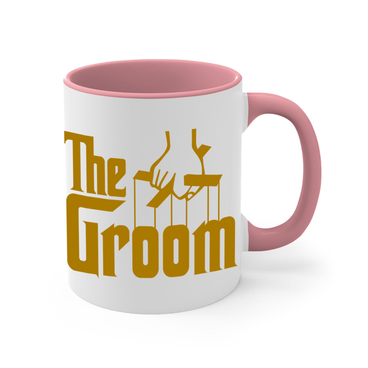 Groom 7# Mug featuring a glossy finish with a colored handle and interior, available in multiple colors and sizes.