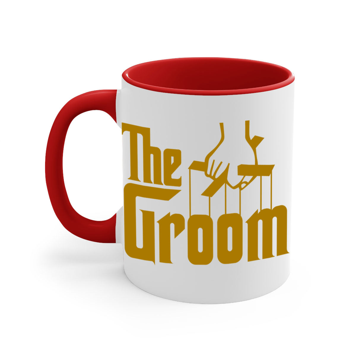 Groom 7# Mug featuring a glossy finish with a colored handle and interior, available in multiple colors and sizes.