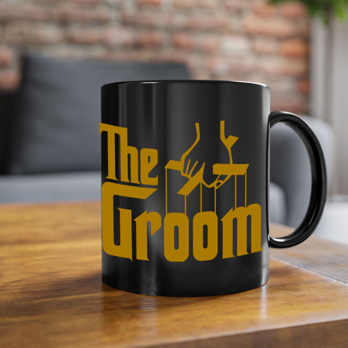 Groom 7# Mug featuring a glossy finish with a colored handle and interior, available in multiple colors and sizes.