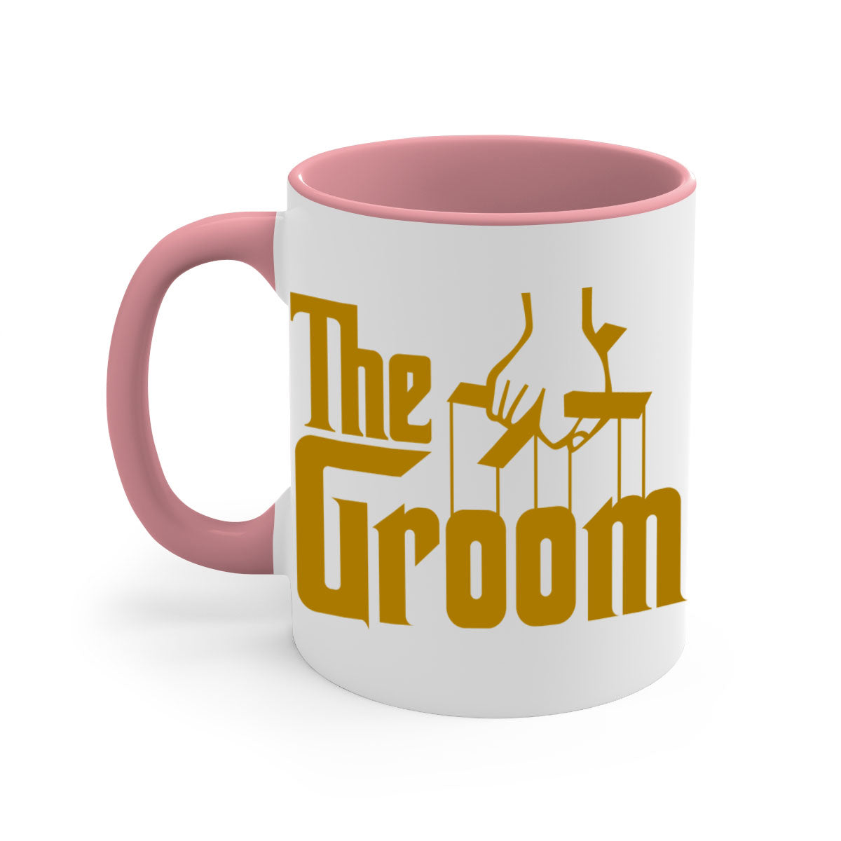 Groom 7# Mug featuring a glossy finish with a colored handle and interior, available in multiple colors and sizes.