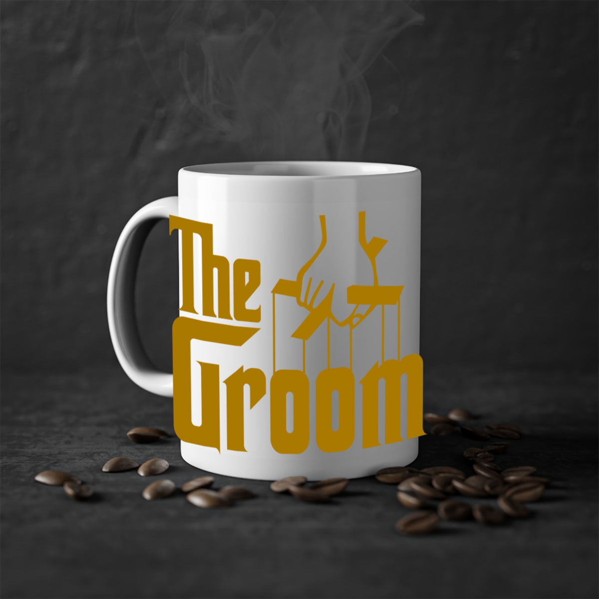 Groom 7# Mug featuring a glossy finish with a colored handle and interior, available in multiple colors and sizes.