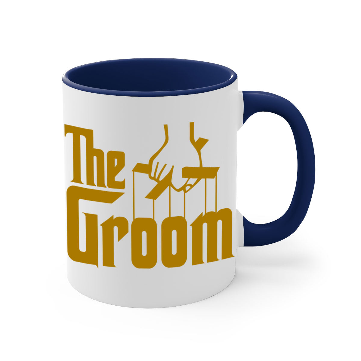 Groom 7# Mug featuring a glossy finish with a colored handle and interior, available in multiple colors and sizes.