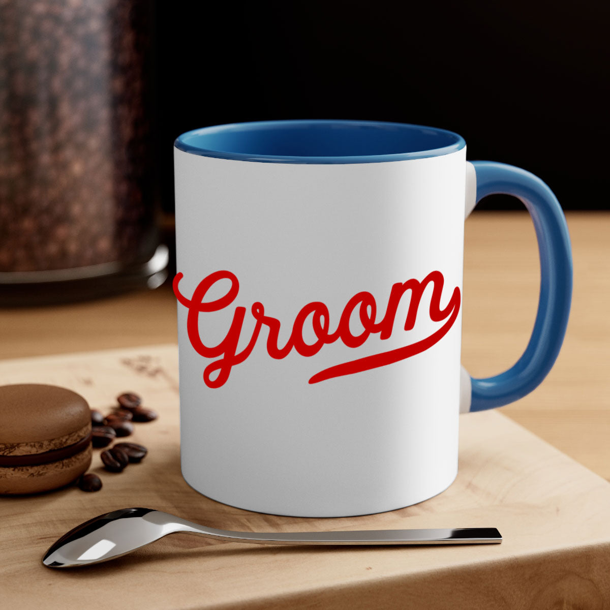Groom 9# Mug featuring a glossy finish, colored handle, and interior, available in five vibrant colors.