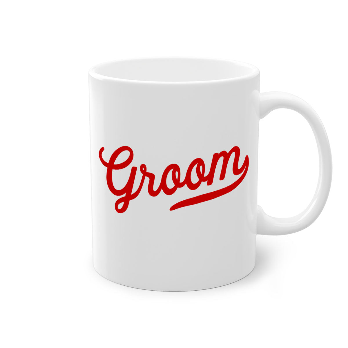Groom 9# Mug featuring a glossy finish, colored handle, and interior, available in five vibrant colors.